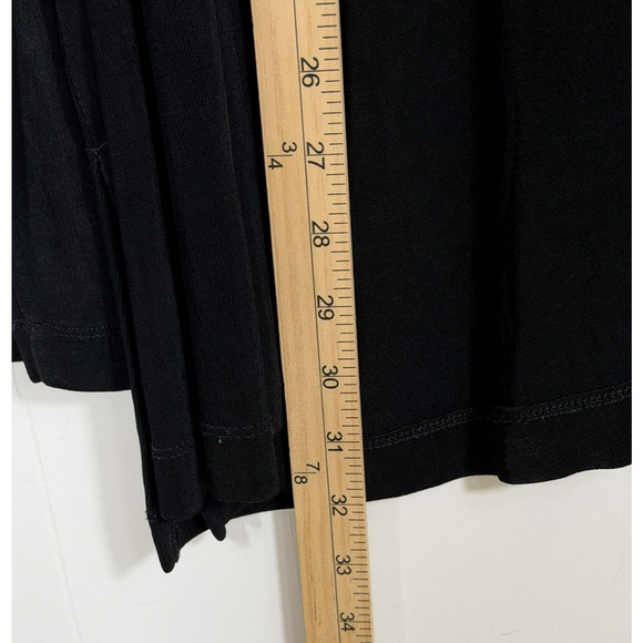 Chicos Travelers Open Front Slinky Knit Cardigan Sweater Size 2/Large Black - Picture 4 of 8
